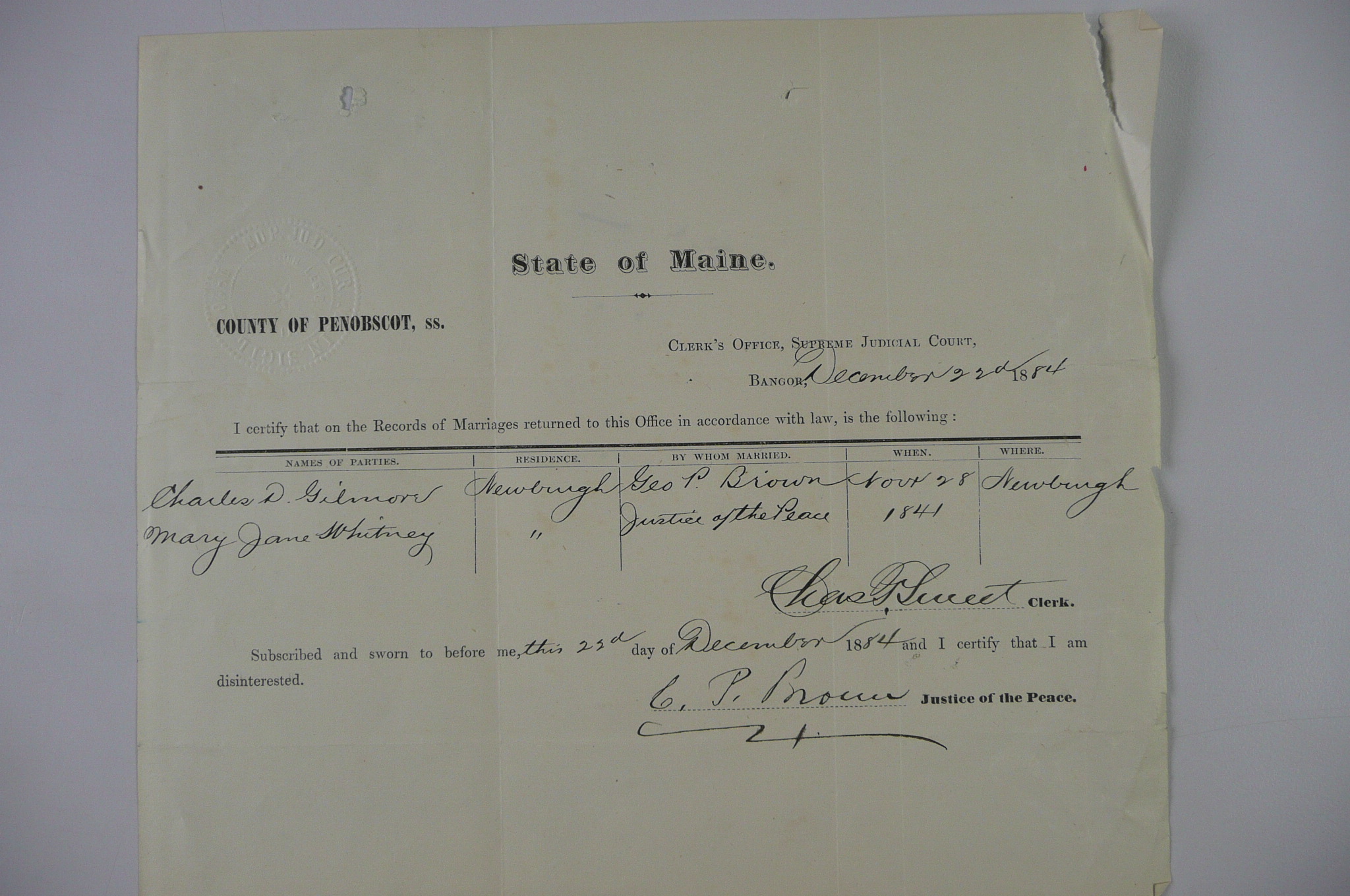 Marriage Record