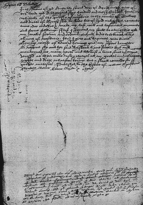 Will of Elizabeth Jones alias Whitney, of Westbury, 1601.jpg