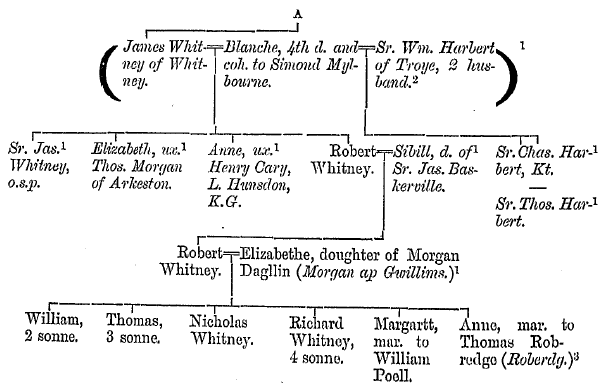 Visitation of Herefordshire 1569 Whitney2.png