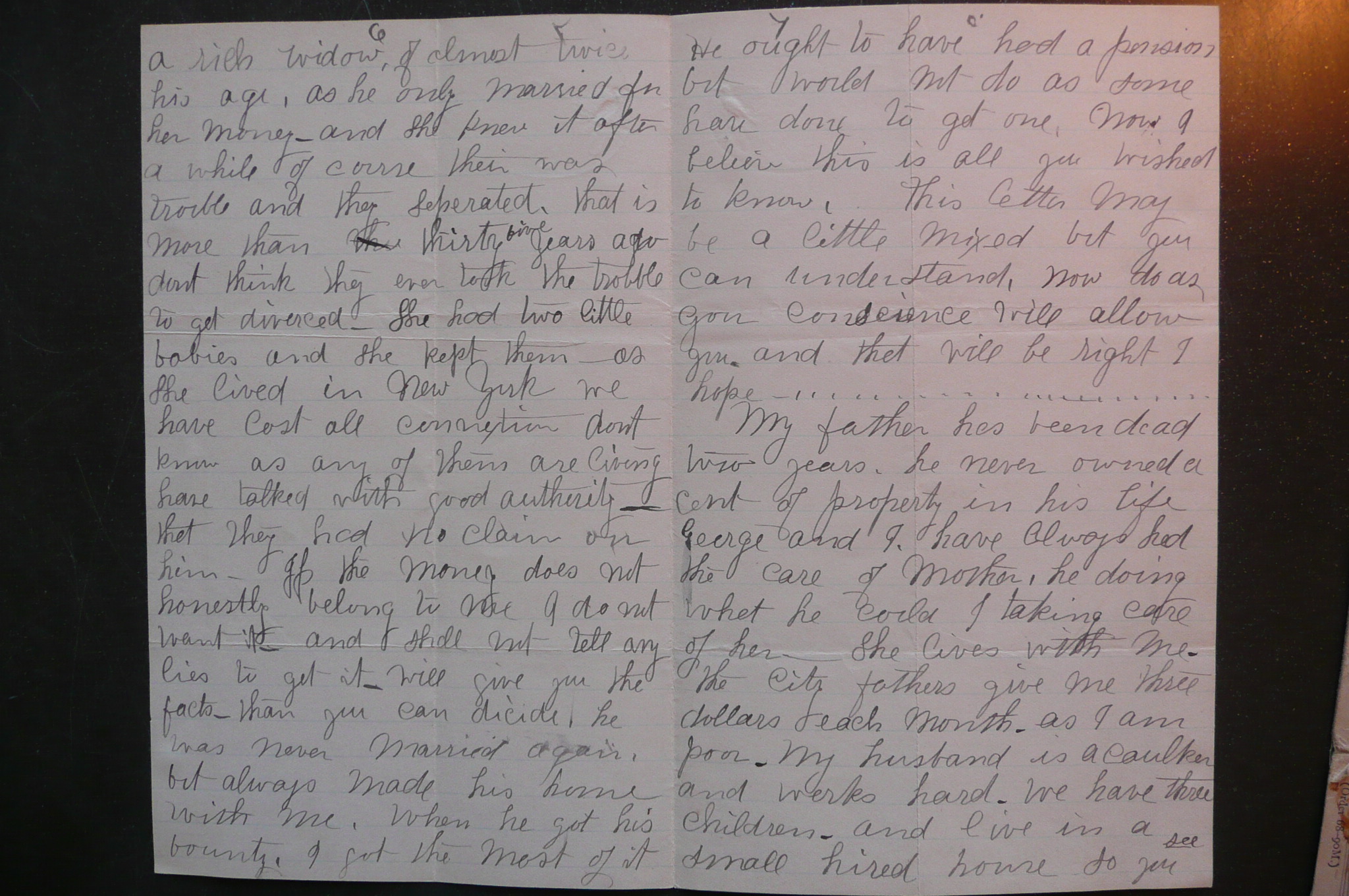 Letter of Hellen Wheeler, ppg. 6 & 7 Note: pg. 4 not numbered & pg. 5 omitted by the author.