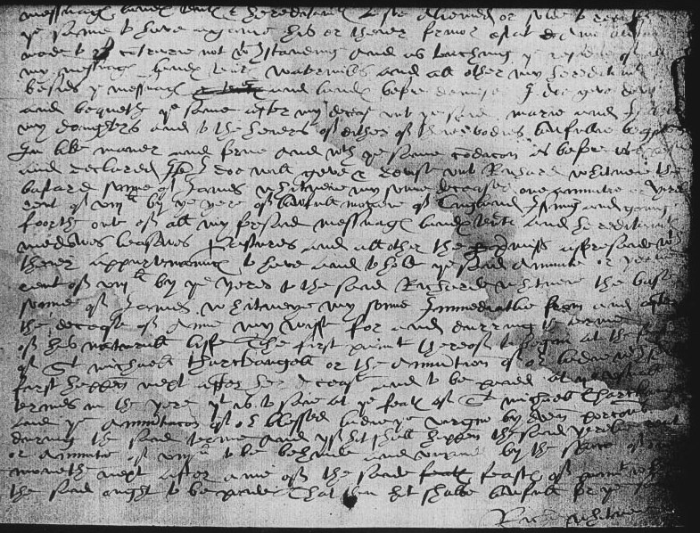 Will of Richard Whitney, 1583 Page 2.jpg