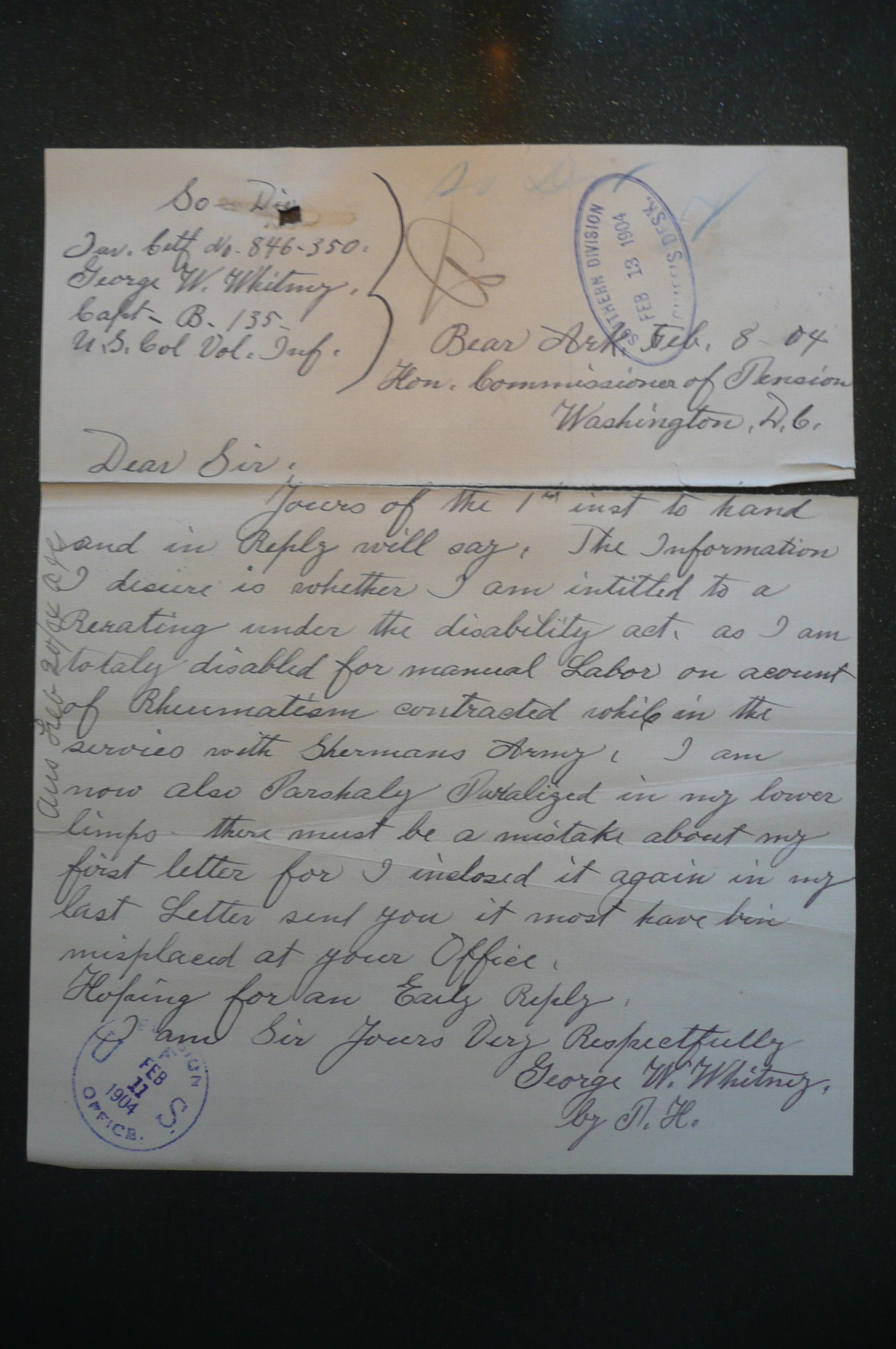 Letter, 1904